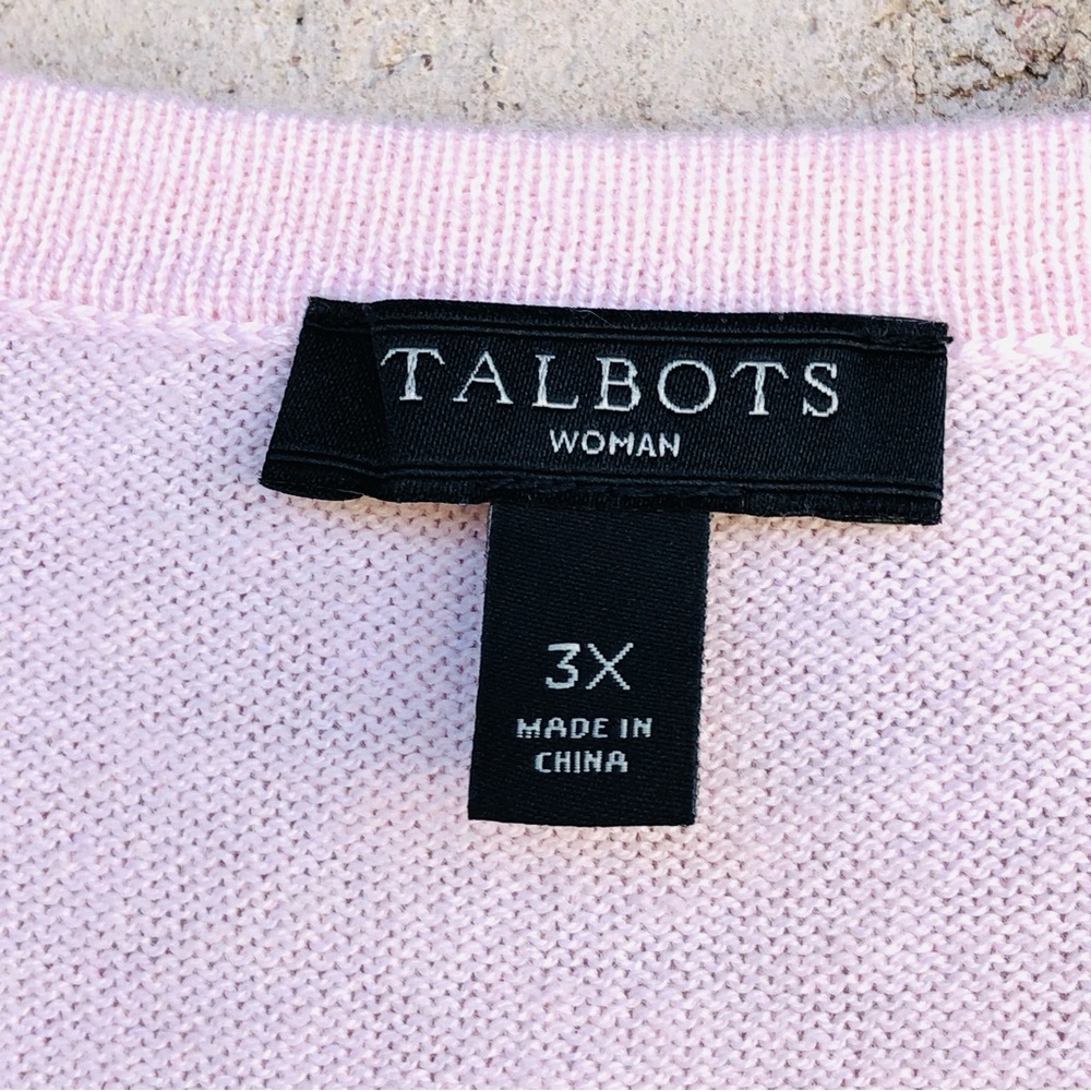Talbots Light Pink Button-Front Cardigan Sweater - Picture 2 of 5